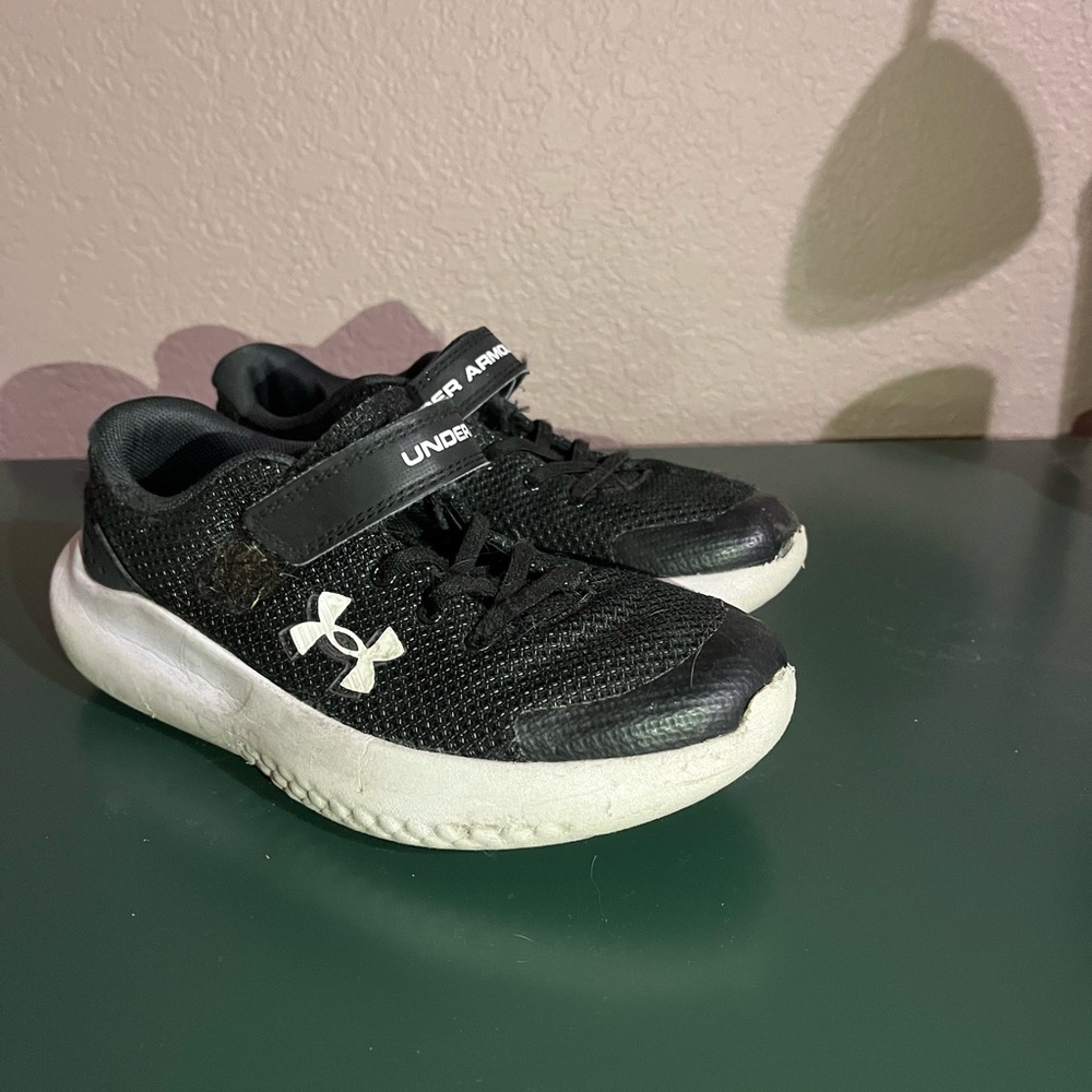 Under Armour Black and White Kids' Sneakers